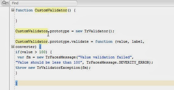 How to write custom validator